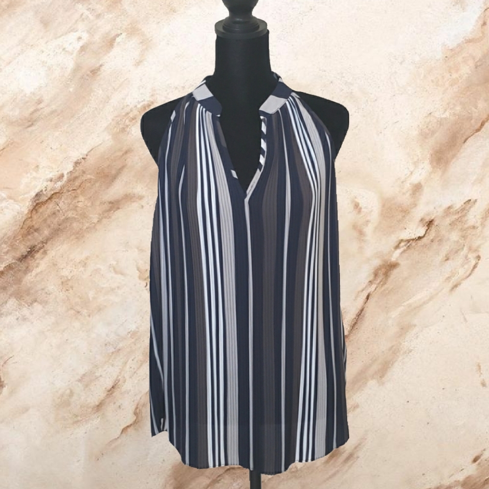 Banana Republic | Camisole | Striped Navy Grey